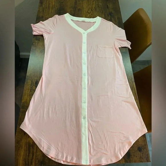 Ekouaer Nursing Sleepshirt Women Button-Front Nightshirt - Picture 6 of 15